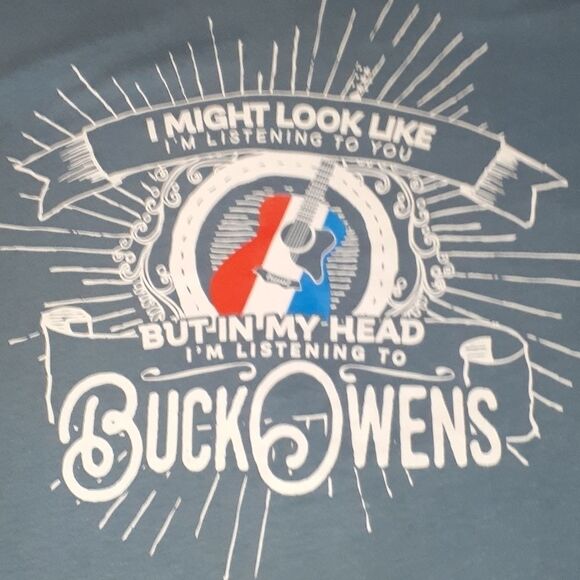 Buck Owens T-Shirt‎ XL I Might Look Like I'm Listen - Picture 2 of 3
